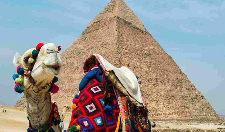 Camel Ride to Pyramids