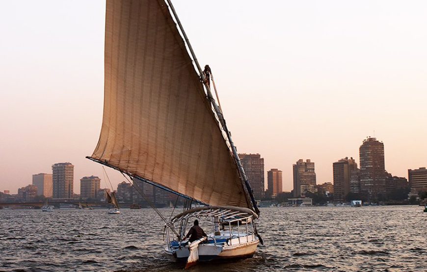 Pyramids Tour and lunch at Cairo with Feluca